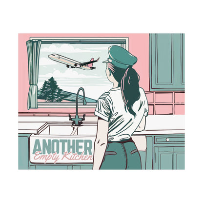 Another Empty Kitchen Small Poster | Dark Hair