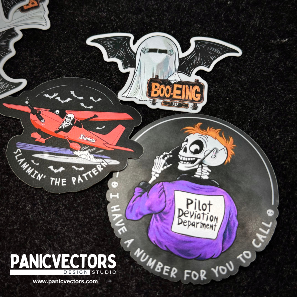 2024 Halloween Matte Reflective Bundle of 6 Stickers