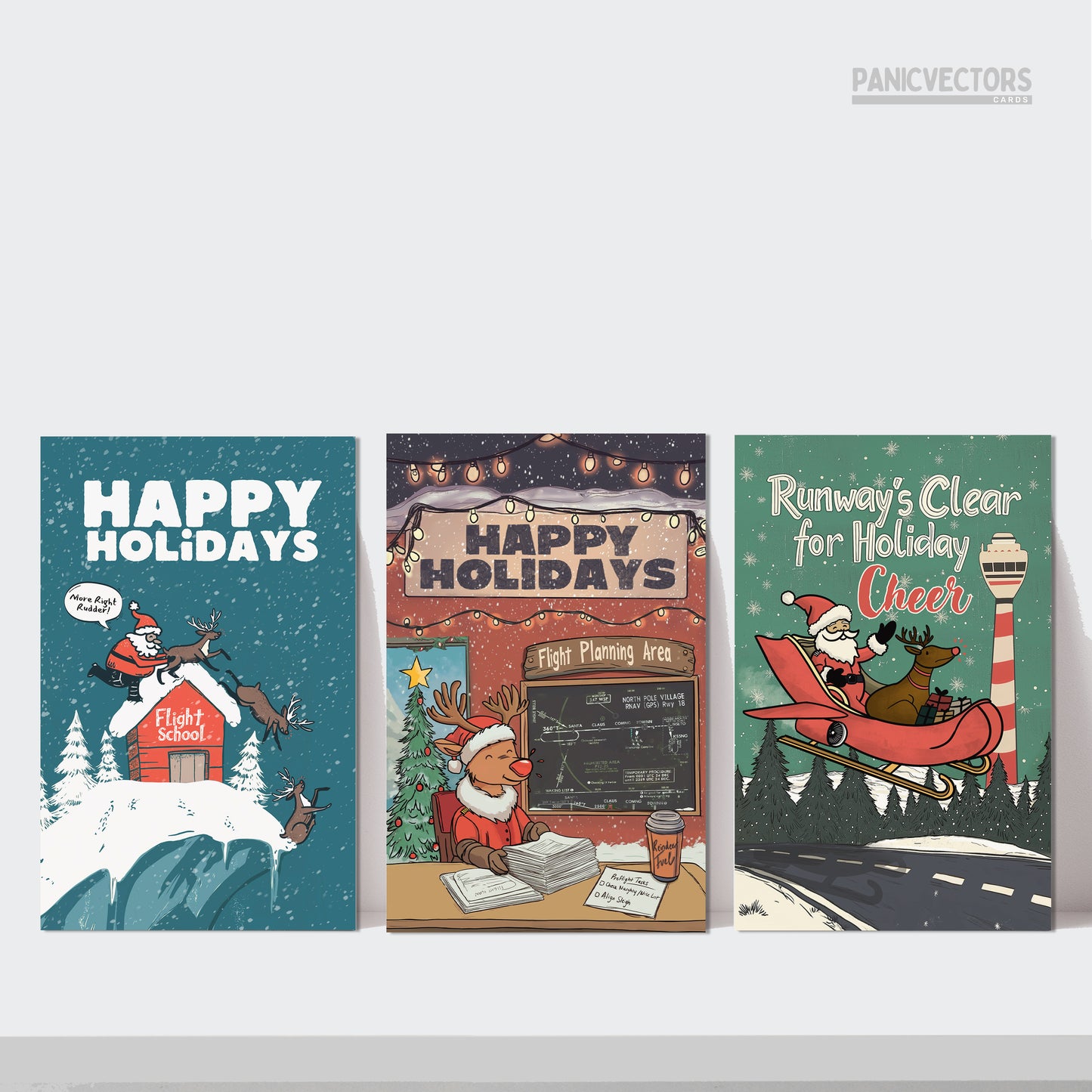 All 3 Variants of the Holiday Cards Pack