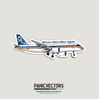 A320 Retro JetBlue Vinyl Sticker