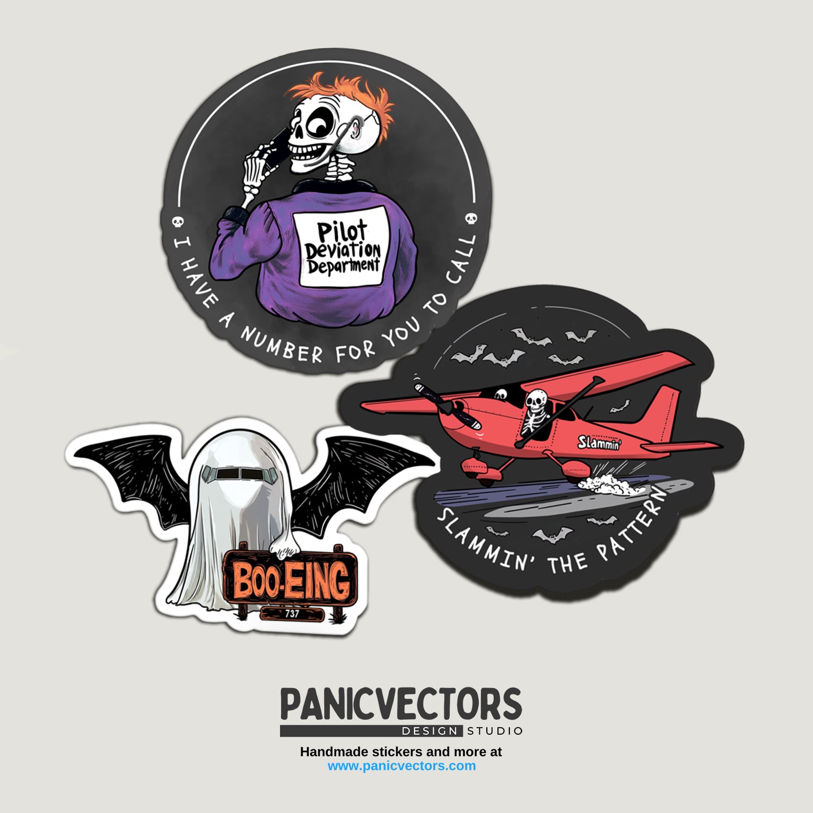 2024 Halloween Matte Reflective Bundle of 6 Stickers