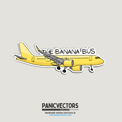 The Banana Bus Airbus Vinyl Sticker
