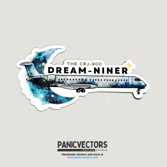 The Dream-Niner CRJ 900 Vinyl Sticker