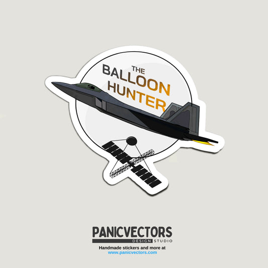 The Balloon Hunter F-22 Vinyl Sticker