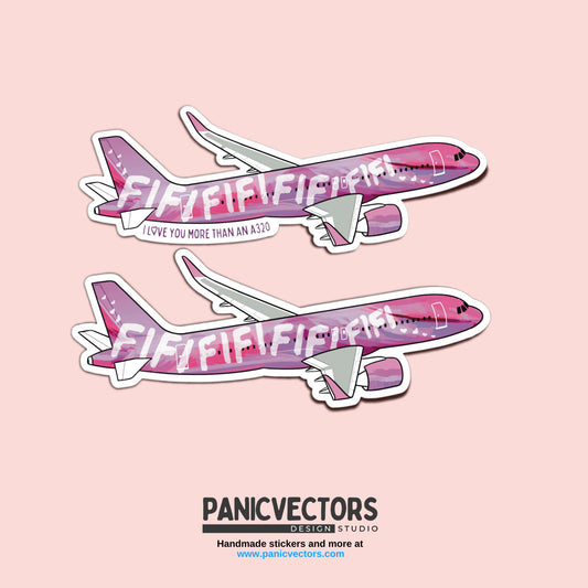 More Than a 320 Fifi Airbus Vinyl Sticker | I Love You More Series