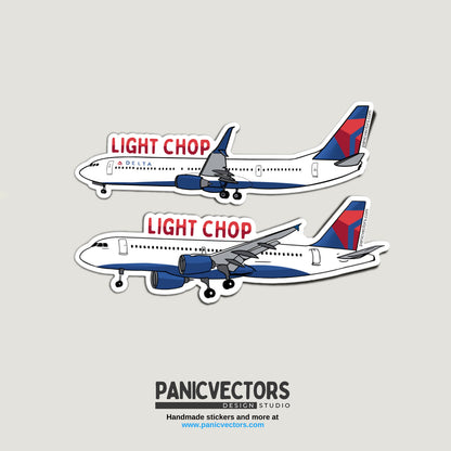 Light Chop Airbus A320 Boeing 737 Vinyl Sticker