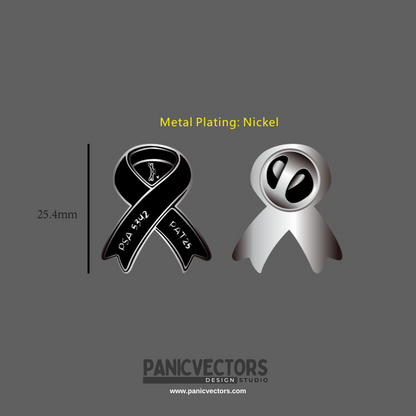 Metal Pin Black Ribbon (Coming Soon)