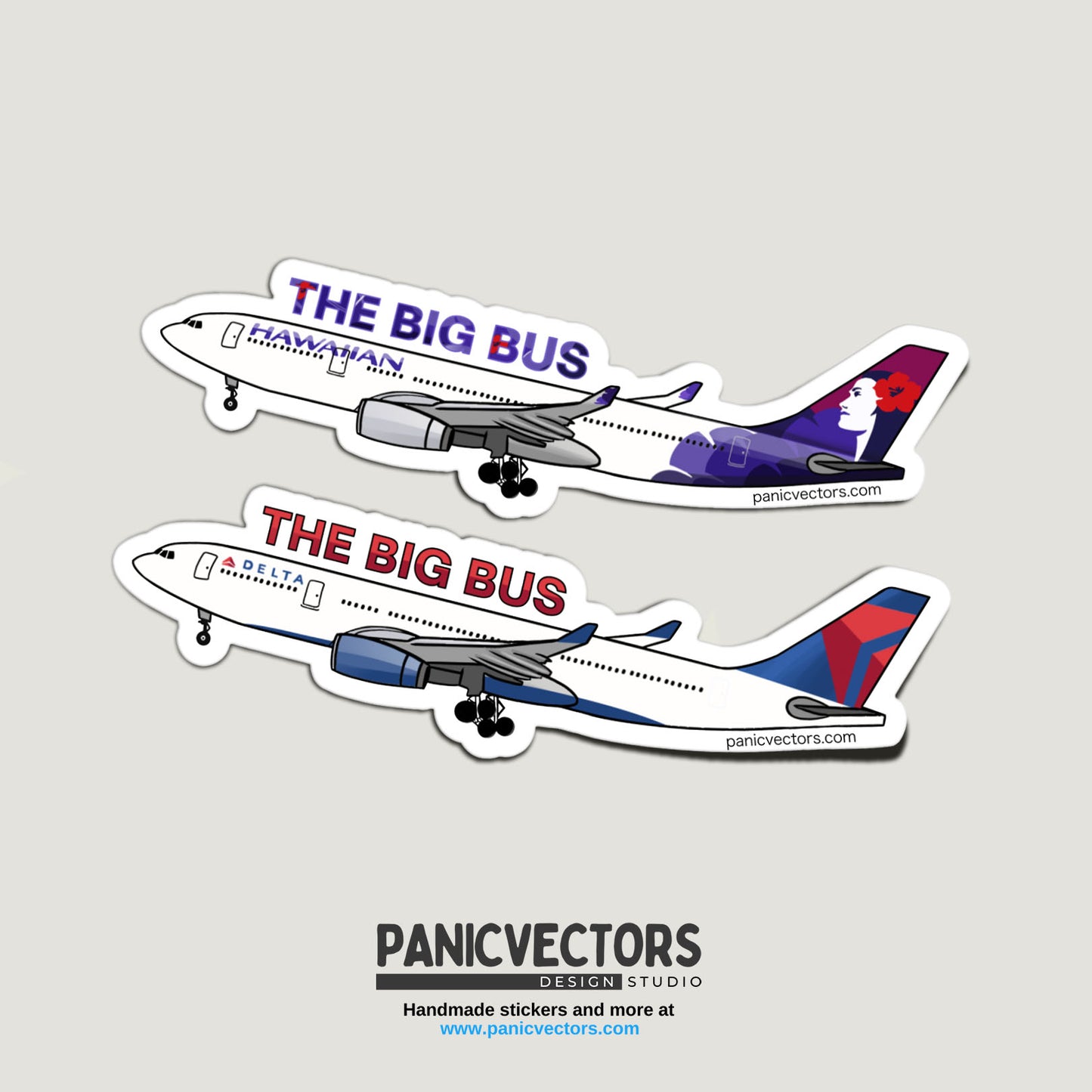 The Big Bus Airbus A330 Glossy Vinyl Sticker