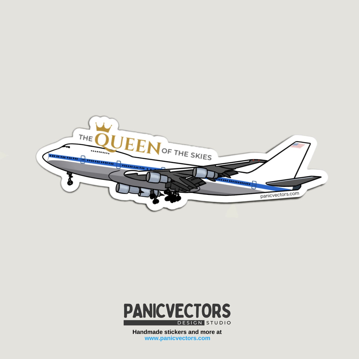 The Queen of The Skies 747 Vinyl Sticker