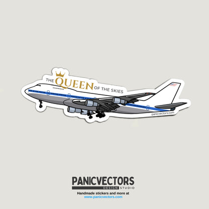 The Queen of The Skies 747 Vinyl Sticker