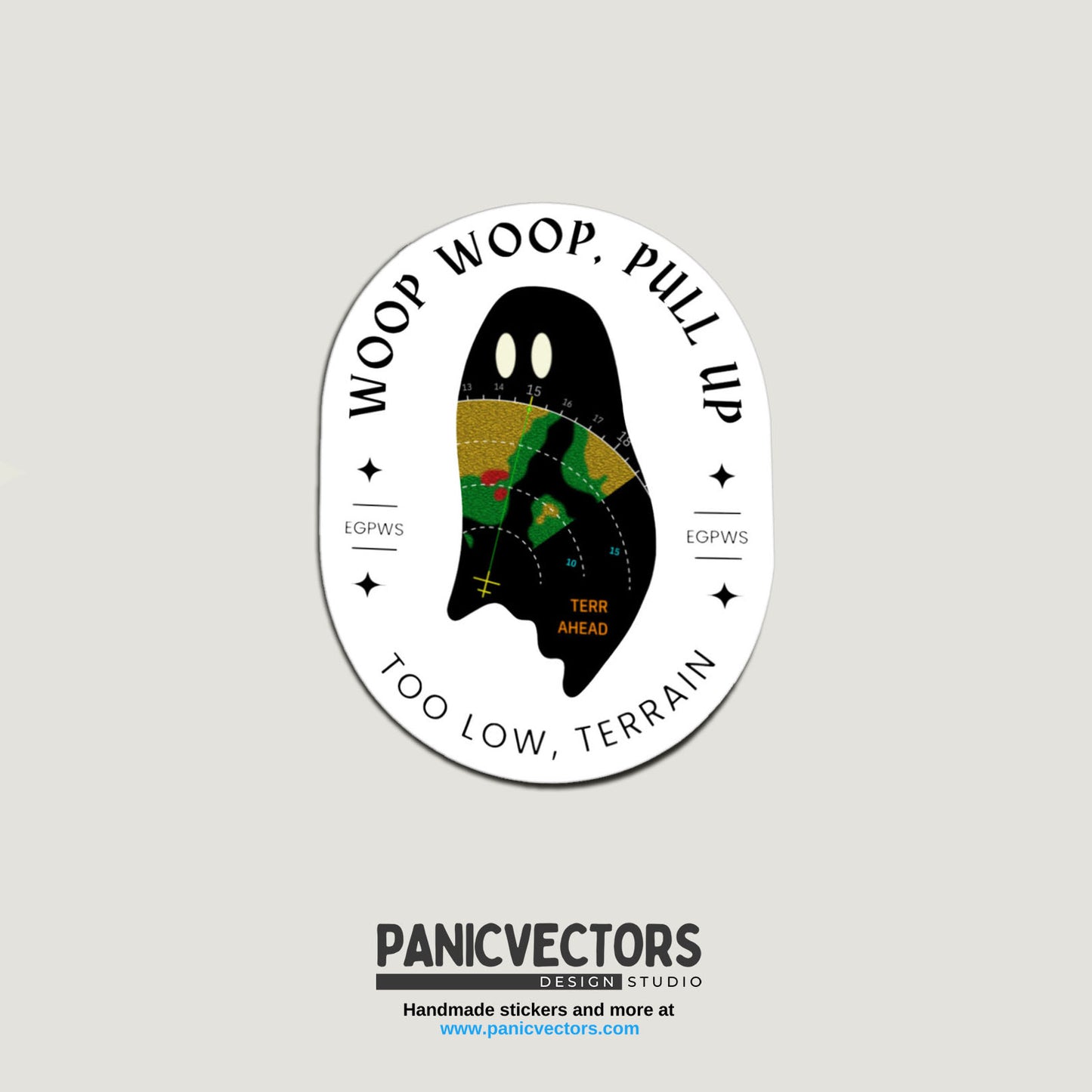 Woop Woop, Pull Up Too Low, Terrain Vinyl Sticker