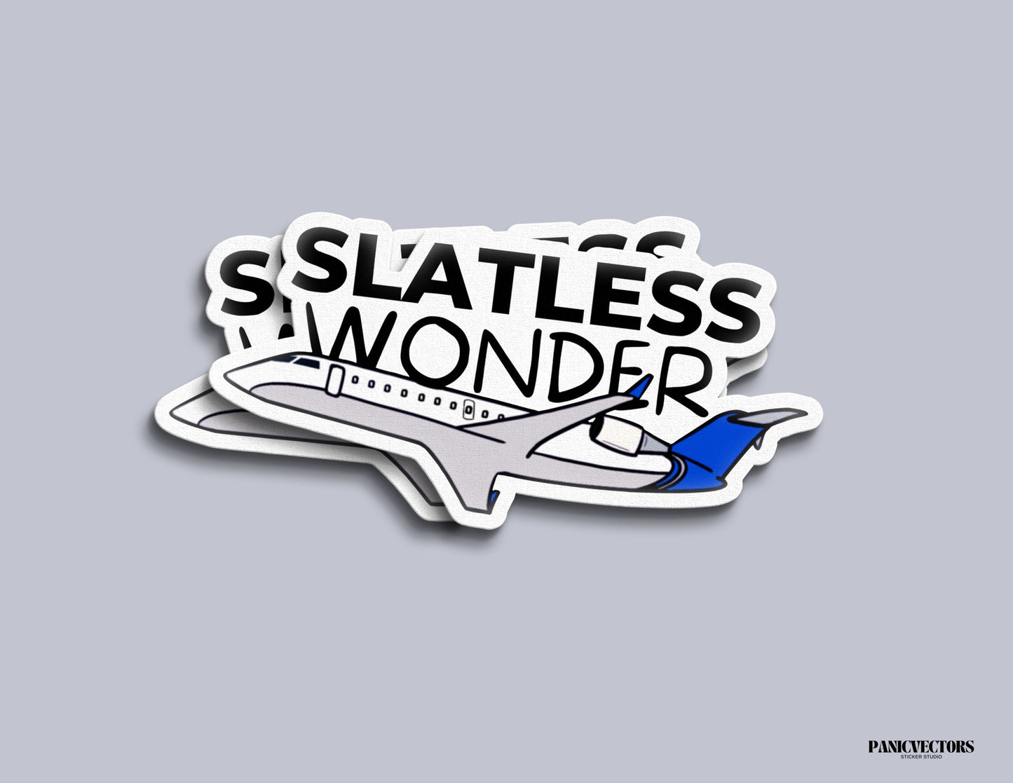 Slatless Wonder CRJ200 Vinyl Sticker