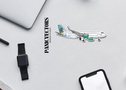 T-Rex Fun Livery Tail Airbus Vinyl Sticker