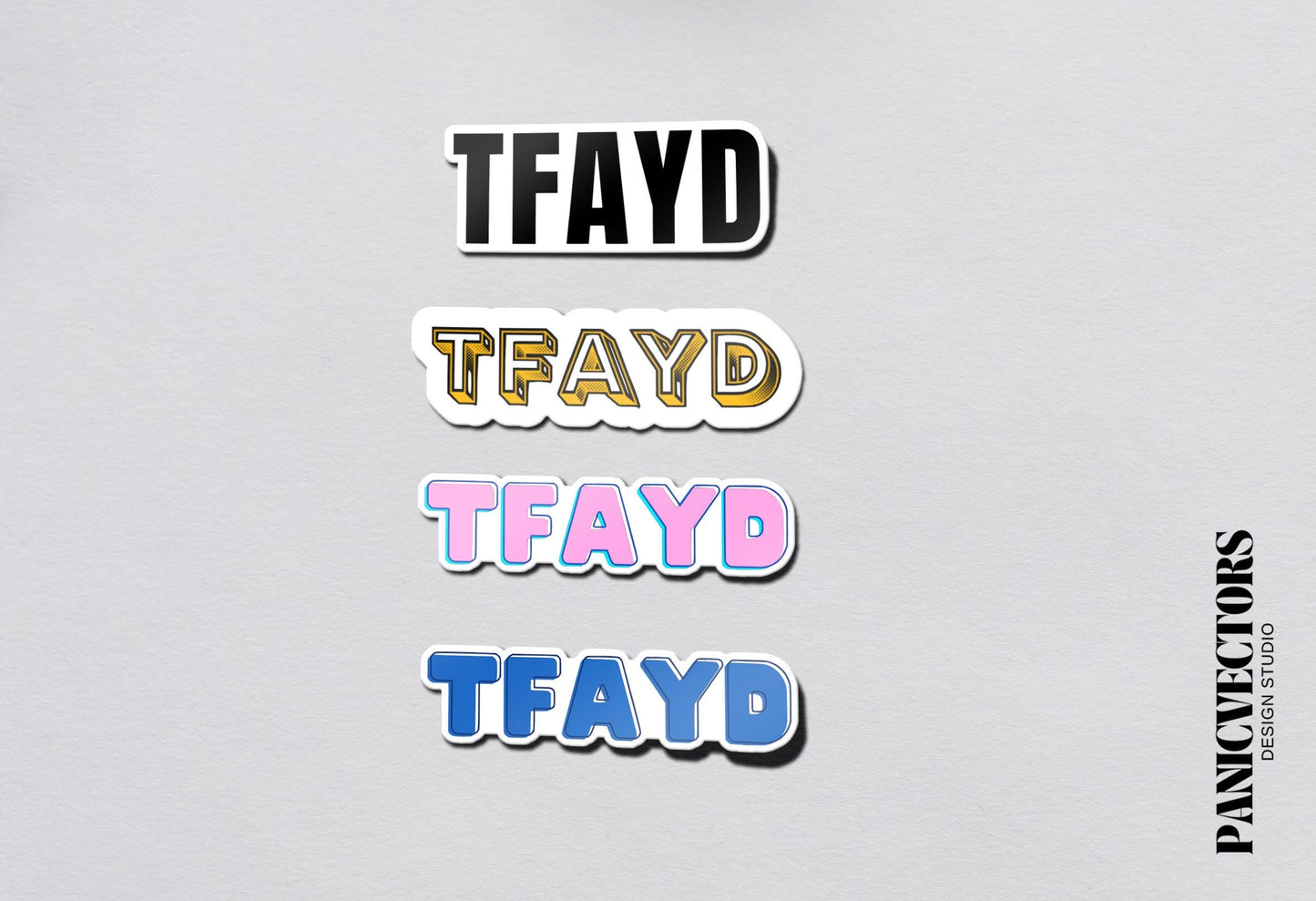 TFAYD Phrase "Thanks For All You Do" Vinyl Stickers