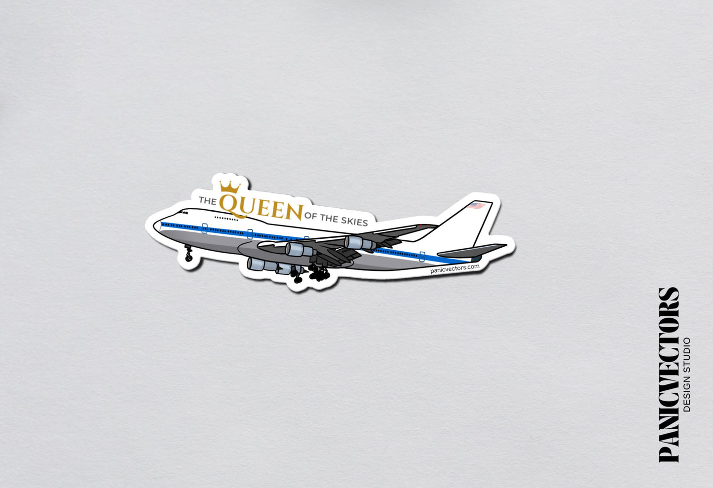 The Queen of The Skies 747 Vinyl Sticker