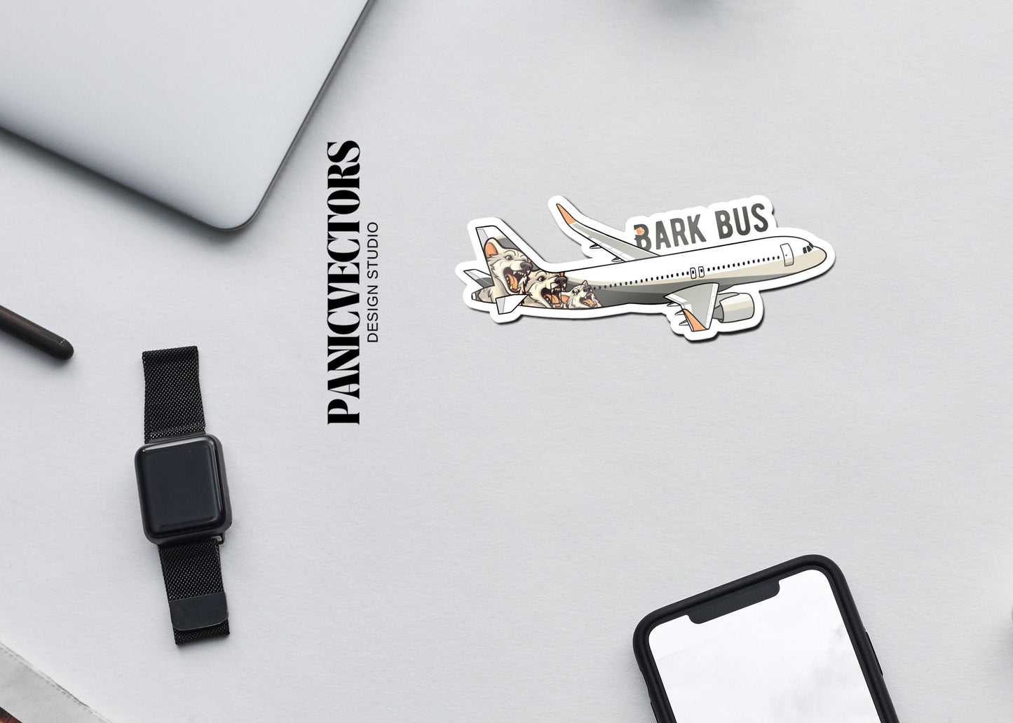 Bark Bus Airbus A320 Vinyl Sticker