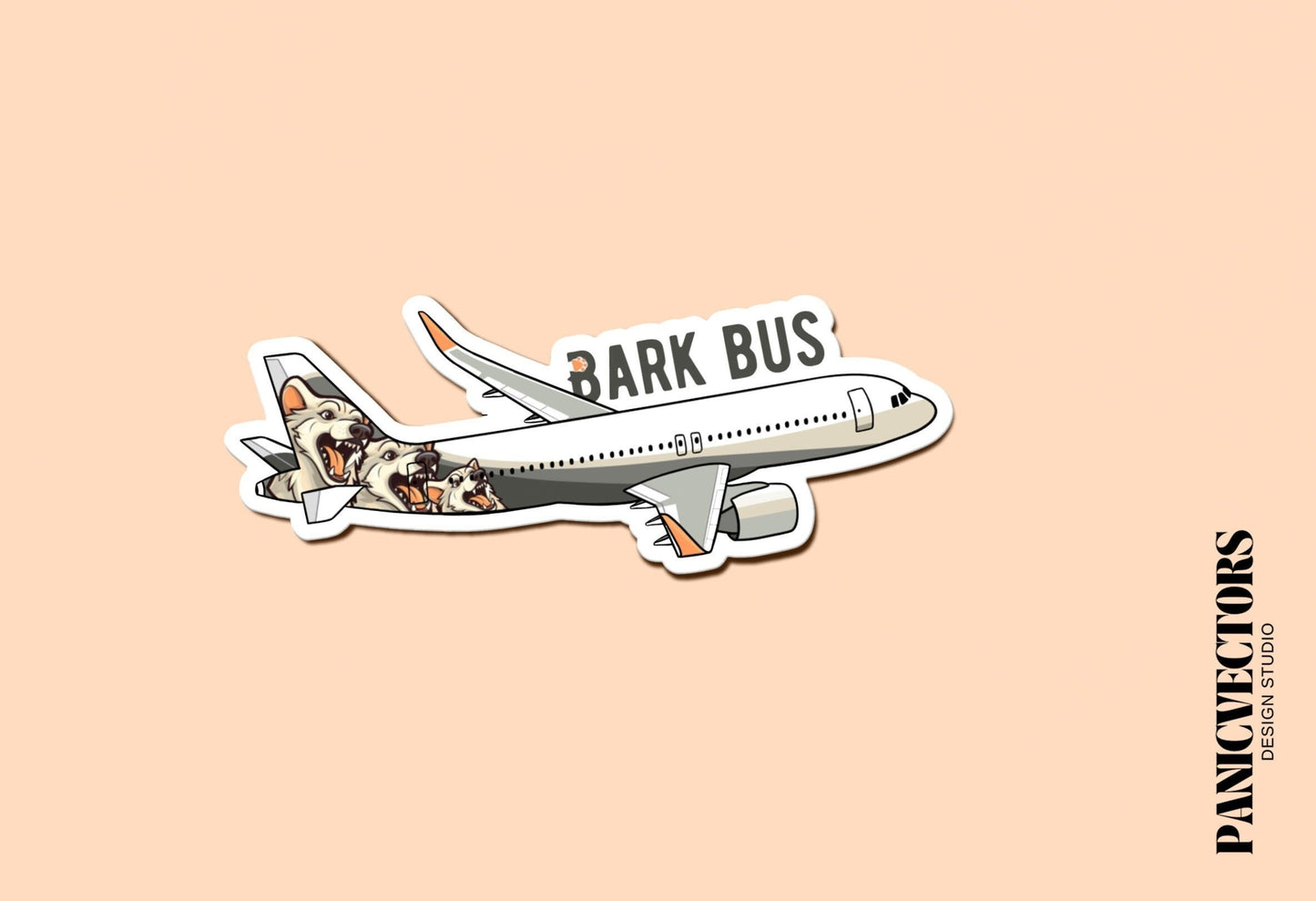 Bark Bus Airbus A320 Vinyl Sticker