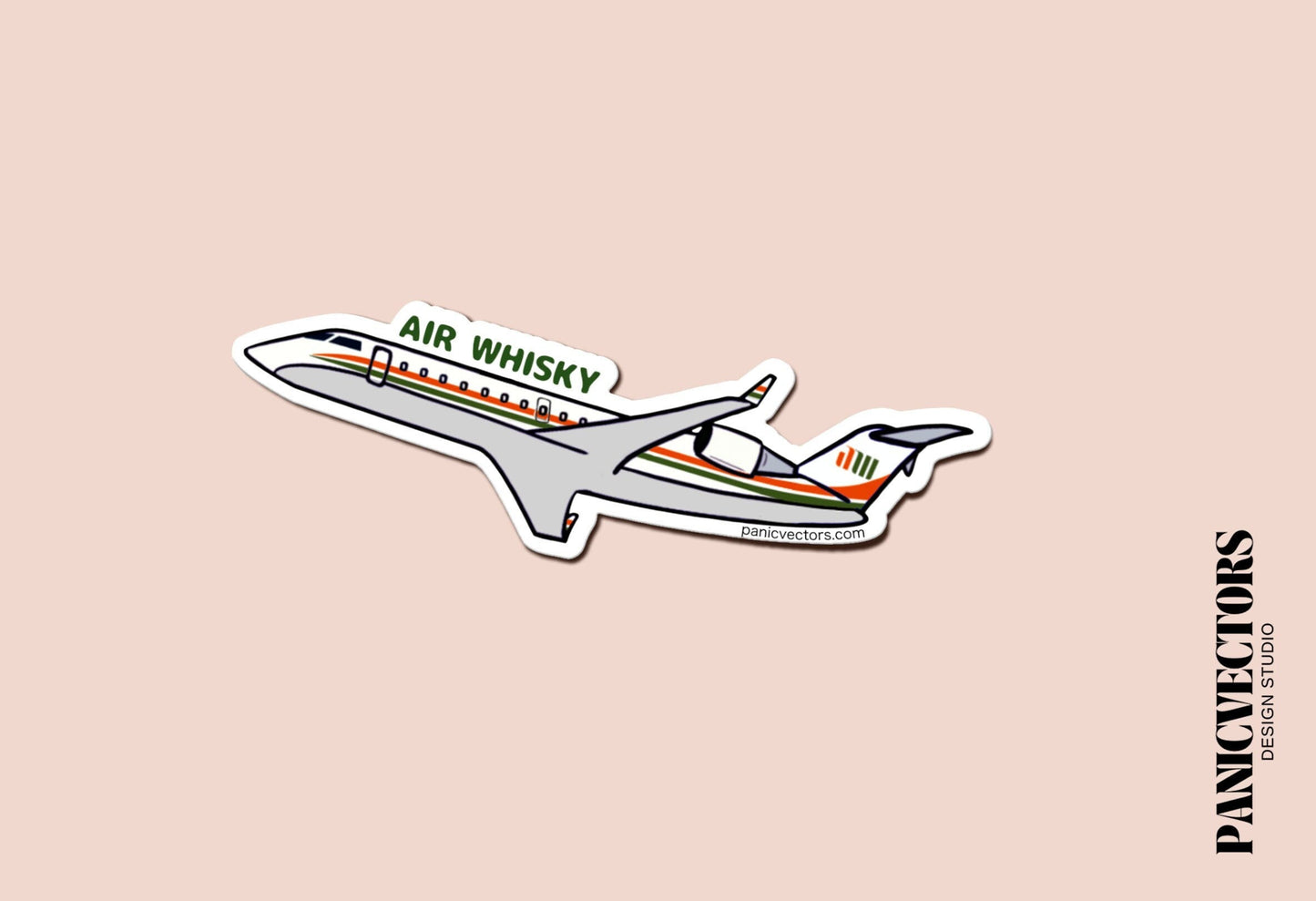 Wisconsin Air Whisky CRJ200 Aviation Vinyl Sticker