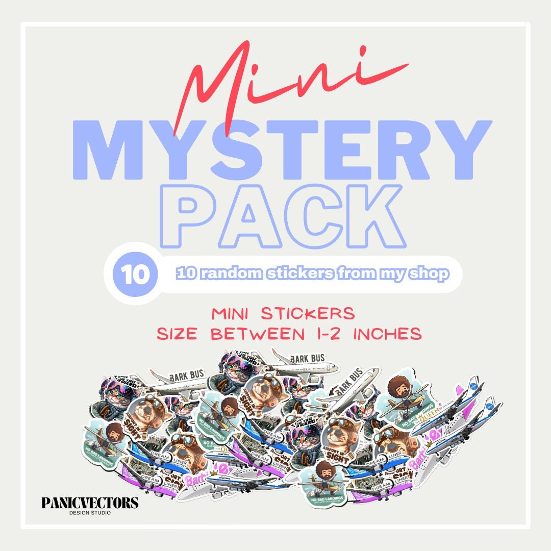 MYSTERY PACK of 10 Mini Vinyl Stickers