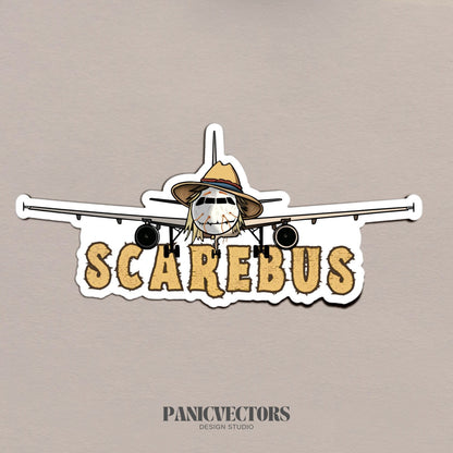 Airbus the Scarebus Scarecrow A320 Halloween Vinyl Sticker