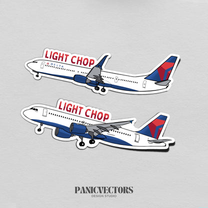 Light Chop Airbus A320 Boeing 737 Vinyl Sticker